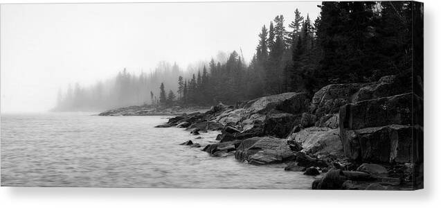 North Woods Canvas Print featuring the photograph Lake Superior Fog by Matt Hammerstein