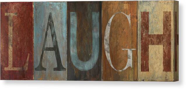 Laugh Canvas Print featuring the mixed media Laugh by Patricia Pinto