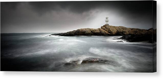 Panorama Canvas Print featuring the photograph Lighthouse by Claes Thorberntsson