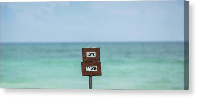 Tulum Canvas Print featuring the photograph Love Beach Tulum, Mexico by Julieta Belmont