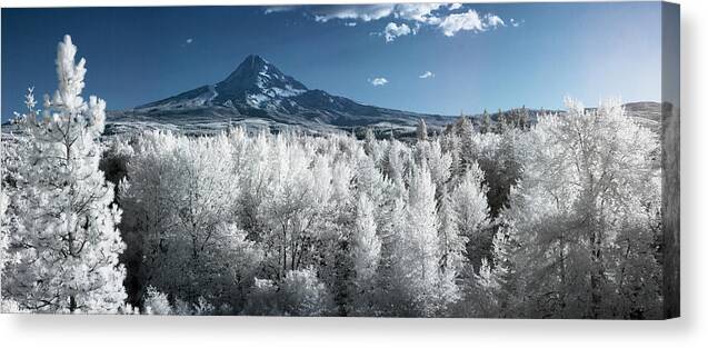 Scenics Canvas Print featuring the photograph Mt. Hood Infrared Panorama by Patrick Morris
