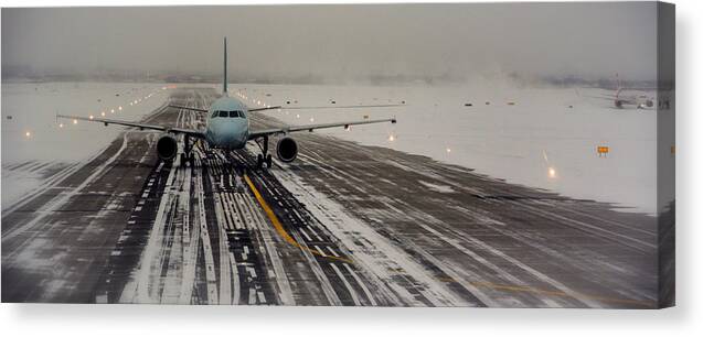 Airport Canvas Print featuring the photograph Ready To Take Off by Miro Susta