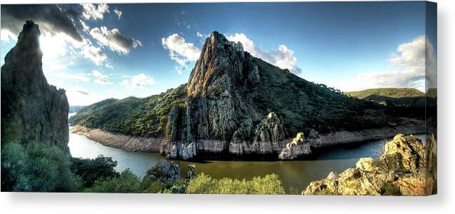 Scenics Canvas Print featuring the photograph Salto Del Gitano. Parque Natural De by Roberto Herrero Garcia