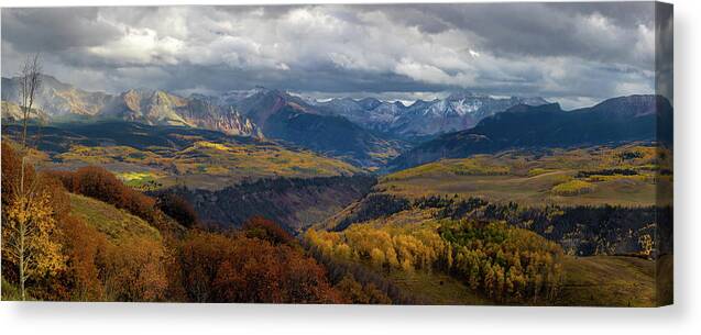 Telluride Canvas Print featuring the photograph Uncompahgre Pano Sunset by Norma Brandsberg