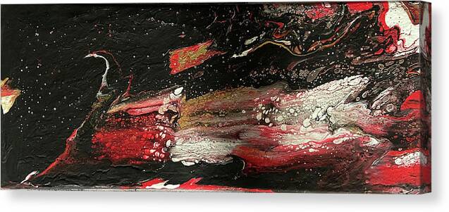 Abstract Canvas Print featuring the painting Abstract #1 by Tanja Leuenberger