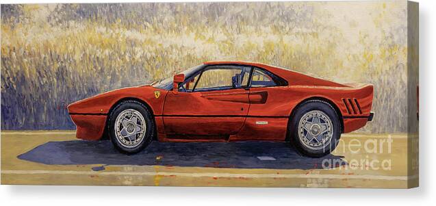 Shevchukart Canvas Print featuring the painting 1984-1987 Ferrari 288 GTO by Yuriy Shevchuk