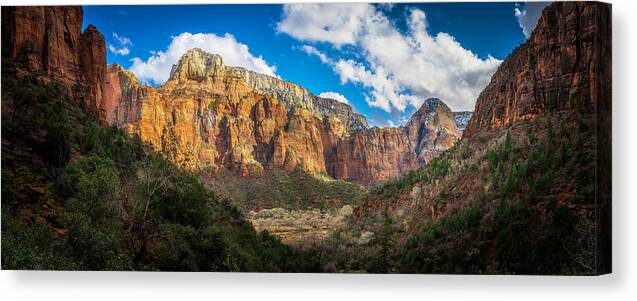Upper Emerald Pool Canvas Print featuring the photograph Afternoon From Upper Emerald Pool by Owen Weber