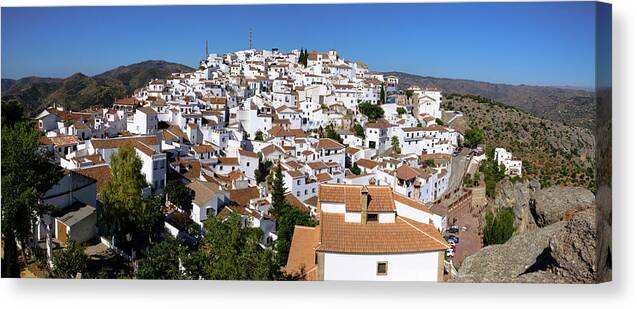 Panoramic Canvas Print featuring the photograph Comares panoramic by Gary Browne