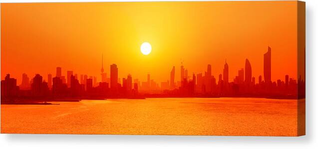 Kuwait Canvas Print featuring the photograph Golden Shores Of Kuwait by Iryna Goodall