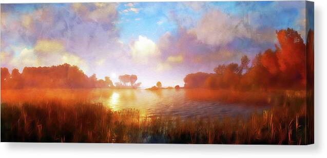 Magical Valley Canvas Print featuring the painting Into the Wild - 37 by AM FineArtPrints