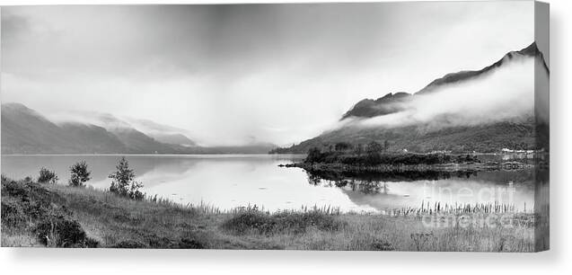 Scotland Canvas Print featuring the photograph Loch Duich Panorama by Janet Burdon