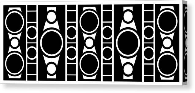 Black & White Canvas Print featuring the photograph Modern Design in Black 2 by Mike McGlothlen