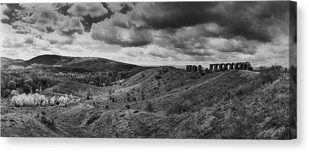 Pisidia Canvas Print featuring the photograph Pisidian Antioch - The aqueduct by Ioannis Konstas