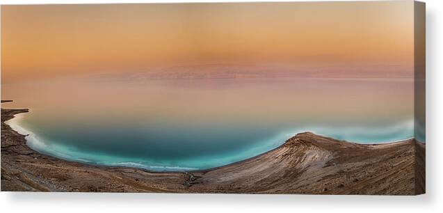 Dead Sea Canvas Print featuring the photograph The Dead Sea, Israel by Serge Ramelli