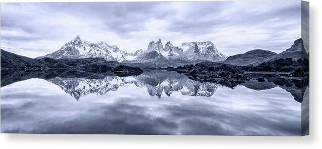 Patagonia Canvas Print featuring the photograph A Quiet Day by Carlos Guevara Vivanco