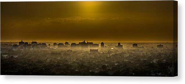 Downtown Canvas Print featuring the photograph After the Storm - Miami by Frank Mari