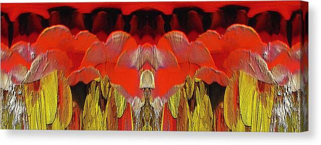 Abstract Canvas Print featuring the digital art The Bouquet Unleashed 4 by Tim Allen