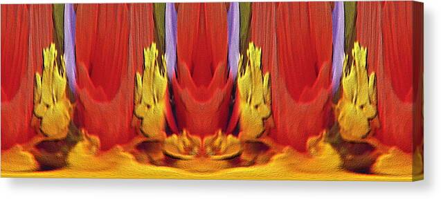 Abstract Canvas Print featuring the digital art The Bouquet Unleashed 77 by Tim Allen