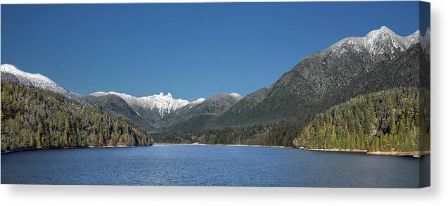 Alex Lyubar. Beautiful Capilano Lake - Our Drinking Water By Alex Lyubar. Vancouver - Canada Canvas Print featuring the pyrography Beautiful Capilano Lake - our drinking water by Alex Lyubar