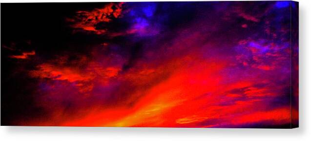 Abstract Canvas Print featuring the photograph End of day by Michael Nowotny