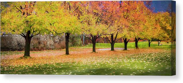 Theresa Tahara Canvas Print featuring the photograph Impressionist Autumn by Theresa Tahara