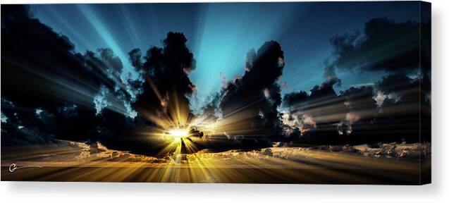  Canvas Print featuring the photograph Rays by Cornelius Powell