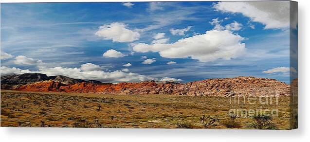 Red Rock Canyon Canvas Print featuring the photograph Red Rock Canyon by Yumi Johnson