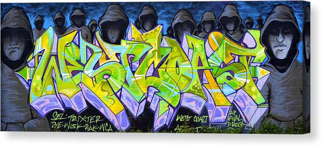 Graffiti Art Canvas Print featuring the photograph RIP Rival by Fraida Gutovich