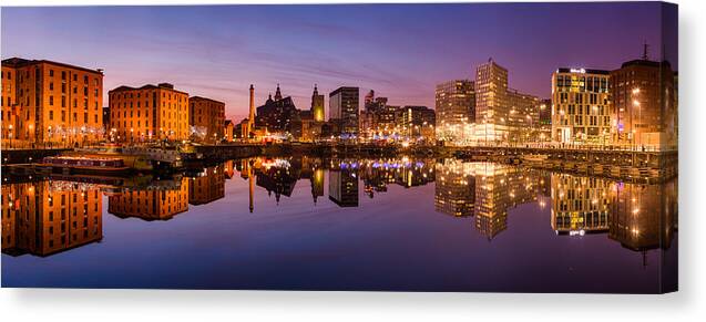 Liverpool Canvas Print featuring the photograph Salthouse Dock, Liverpool by Alexis Birkill