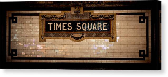 Time Square Canvas Print featuring the photograph Time Square by RicharD Murphy