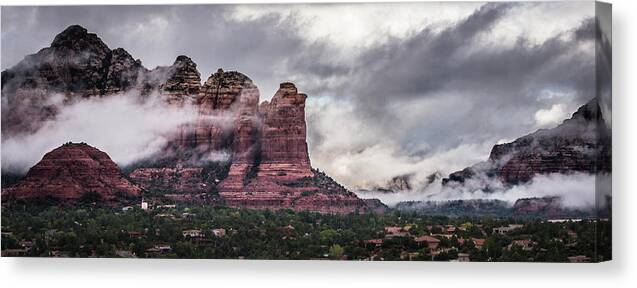Clouds Canvas Print featuring the photograph Clouds over Sedona by William Christiansen