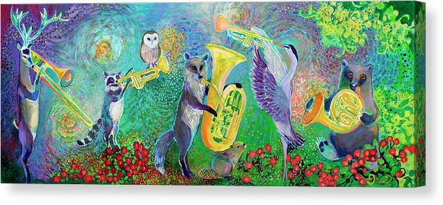 Music Canvas Print featuring the painting One Magical Evening by Jennifer Lommers