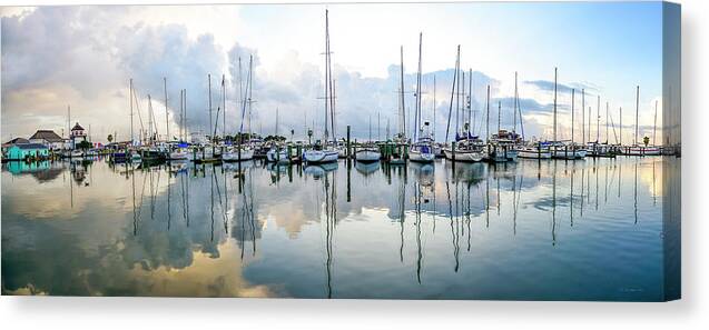 Marina Canvas Print featuring the photograph Across the Marina by Christopher Rice