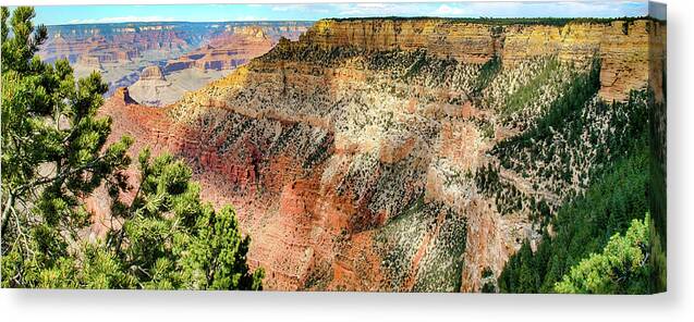 Grand Canyon Canvas Print featuring the photograph Grand Canyon Panorama 09 by Dan Carmichael