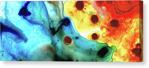 Abstract Canvas Print featuring the painting The Heart's Desire - Colorful Abstract by Sharon Cummings by Sharon Cummings
