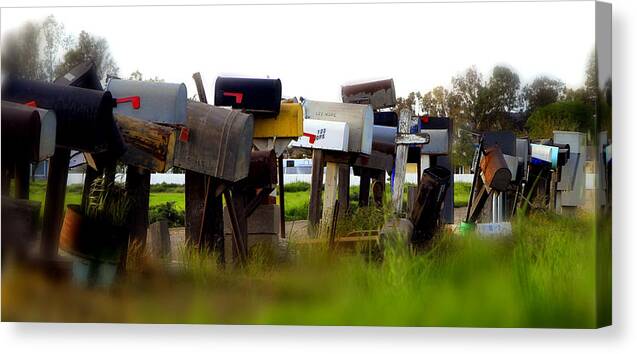 Americana Canvas Print featuring the photograph Mailboxes 2 by Craig Incardone
