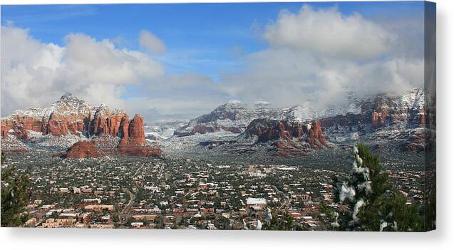 Sedona Canvas Print featuring the photograph Winter Morning by Gary Kaylor