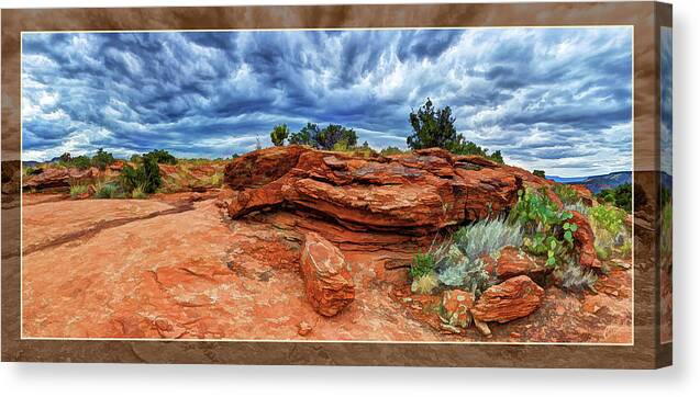 Dramatic Southwest Panorama Canvas Print featuring the photograph The Power of Intent by ABeautifulSky Photography by Bill Caldwell
