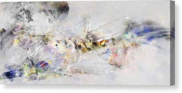 Abstract Canvas Print featuring the painting Abstract Painting - New Ideas by Jean Moore