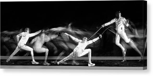 Fencing Canvas Print featuring the photograph Fencing #1 by Hilde Ghesquiere