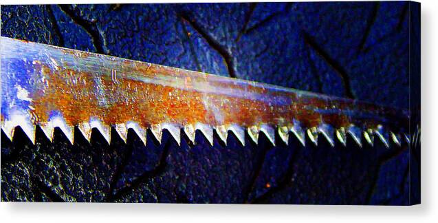 Hammer Canvas Print featuring the photograph Hand Saw 3 by Laurie Tsemak