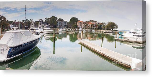 Harbortown Canvas Print featuring the photograph Harbortown Harbor and Boats by Thomas Marchessault