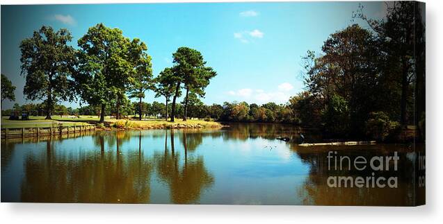 Liittle Creek Canvas Print featuring the photograph Little Creek by Angela DeFrias