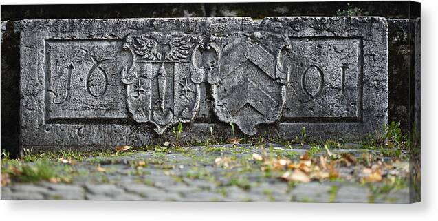 Fountain Canvas Print featuring the photograph Neuchatel Fountain 1601 by Charles Lupica