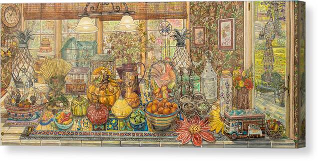 Bountiful Harvest Canvas Print featuring the painting Bountiful Harvest by Bonnie Siracusa