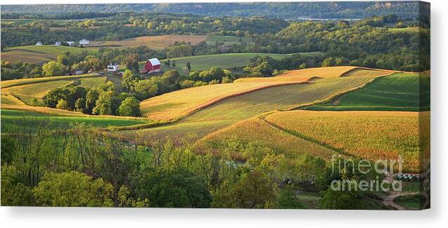 Iowa Canvas Print featuring the photograph Iowa - Grant Wood Country by Ron Long