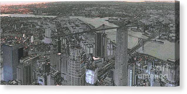 Abstract Canvas Print featuring the digital art Metropolis by Scott Evers