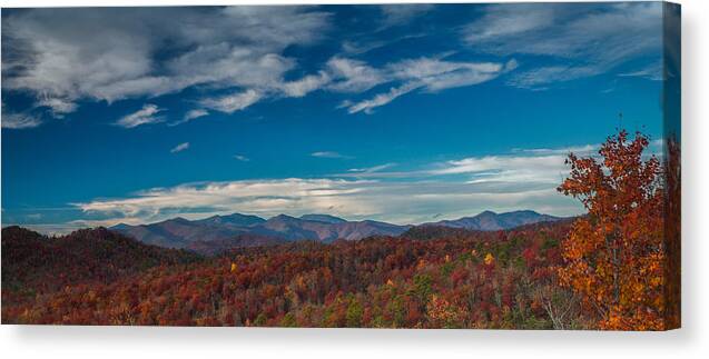 Asheville Canvas Print featuring the photograph Mt. Mitchell-pano by Joye Ardyn Durham