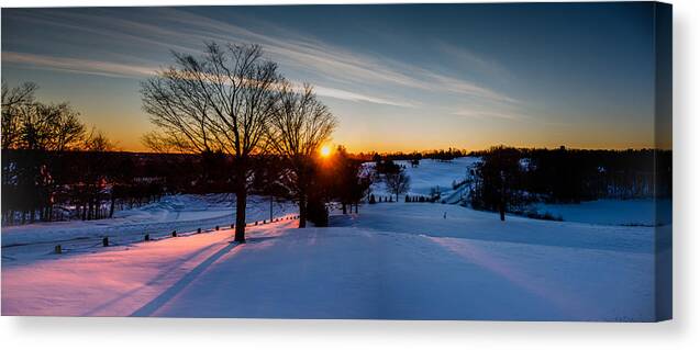 Cold Canvas Print featuring the photograph New England Sunrise by Robert McKay Jones