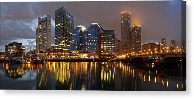 Boston Canvas Print featuring the photograph Night Show by Juergen Roth